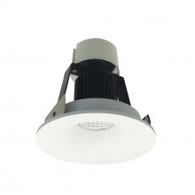 Nora NIR-4RNBCDXMPW - 4" Iolite LED Round Bullnose Retrofit, 800lm / 12W, Comfort Dim, Matte Powder White Finish