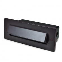Nora NSW-843/SCBZ - Brick Die-Cast LED Step Light w/ Horizontal Shroud Face Plate, Selectable CCT, Bronze Finish