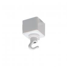 Nora NT-308W/L - Utility Hook for Track, L-Style, White Finish