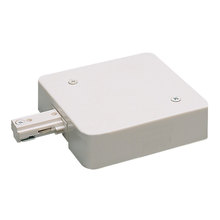 Nora NT-2348W/0.5A - Live End Feed w/ Current Limiter, 0.5 Amps, Two-Circuit Track, White Finish