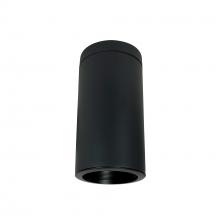 Nora NYLI-6SL351BBB - 6" Cylinder, Black, Surface Mount, 35W Med Base LED, Refl. Black