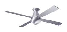 Modern Fan Co. BAL-FM-BA-42-WH-NL-002 - Ball Flush Fan; Brushed Aluminum Finish; 42" White Blades; No Light; Fan Speed and LT Control