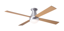 Modern Fan Co. BAL-FM-BA-52-MP-652-002 - Ball Flush Fan; Brushed Aluminum Finish; 52" Maple Blades; 20W LED; Fan Speed and LT Control
