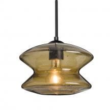 Besa Lighting 1JC-ZENLT-BK - Besa, Zen Cord Pendant, Latte Bubble, Black Finish, 1x60W Medium Base