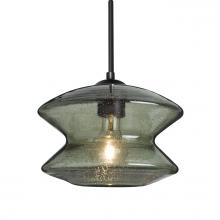 Besa Lighting 1JT-ZENMS-BK - Besa, Zen Cord Pendant, Moss Bubble, Black Finish, 1x60W Medium Base