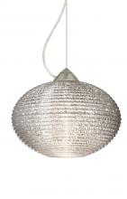 Besa Lighting 1KX-4913GL-SN - Besa Pape 12 Pendant 1Kx Glitter Satin Nickel 1x100W Medium Base