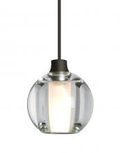 Besa Lighting 1XC-BOCA5CL-LED-BR - Besa, Boca 5 Cord Pendant, Clear, Bronze Finish, 1x3W LED