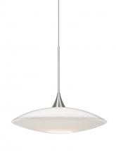 Besa Lighting 1XT-629406-SN - Besa Pendant Spazio Satin Nickel Opal Glossy 1x50W MAX GY6.35 Base