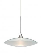 Besa Lighting 1XT-6294CL-SN - Besa Pendant Spazio Satin Nickel Clear/Frost 1x50W MAX GY6.35 Base