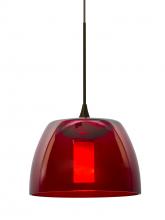 Besa Lighting 1XT-SPURRD-BR - Besa Spur Cord Pendant, Red, Bronze Finish, 1x35W MAX GY6.35 Base