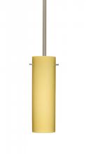 Besa Lighting 1TT-4930VM-HAL-SN - Besa Stem Copa Pendant Satin Nickel Vanilla Matte 1x40W Halogen