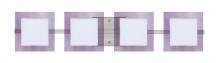 Besa Lighting 4WS-773591-LED-SN - Besa Wall Alex Satin Nickel Opal/Amethyst 4x5W LED