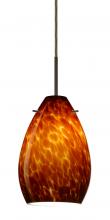 Besa Lighting B-171318-BR - Besa Pendant for Multiport Canopy Pera 6 Bronze Amber Cloud 1x50W E12 base