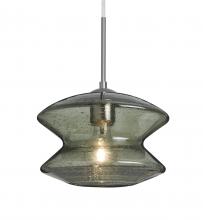 Besa Lighting J-ZENMS-SN - Besa, Zen Cord Pendant For Multiport Canopy, Moss Bubble, Satin Nickel Finish, 1x60W Medium Base