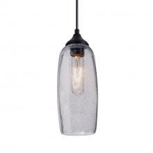 Besa Lighting OP-PINOT9CL-BK - Besa, Pinot 9 Outdoor Pendant, Clear Bubble, Black Finish, FInish 1xE26 Base
