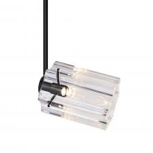 Besa Lighting RSP-ICE4CL-12-BK - Besa Ice 4 Spotlight with 12" stem, Clear Glass, Black Finish, 1x35W Bipin