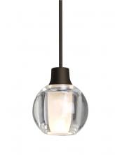 Besa Lighting RXP-BOCA3CL-BR - Besa, Boca 3 Cord Pendant, Clear, Bronze Finish, 1x35W MAX GY6.35 Base