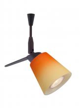 Besa Lighting SP-5042OP-12-BR - Besa Spotlight With 12" Stem Canto 3 Bronze Bicolor Orange/Pina 1x35W Bipin MR11