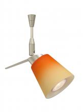 Besa Lighting SP-5042OP-12-SN - Besa Spotlight With 12" Stem Canto 3 Satin Nickel Bicolor Orange/Pina 1x35W Bipin MR11