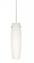 Besa Lighting 1XC-412107-SN - Besa Stilo 11 Pendant, Opal Matte, Satin Nickel, 1x50W MAX GY6.35 Base