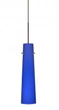 Besa Lighting XP-5674CM-BR - Besa Camino Pendant Bronze Cobalt Blue Matte 1x50W MAX GY6.35 Base