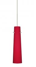 Besa Lighting 1XC-5674RM-LED-SN - Besa Camino Pendant Satin Nickel Ruby Matte 1x50W MAX GY6.35 Base