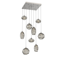 Hammerton CHB0048-09-BS-OS-C01-E2 - Misto Square 9pc Multi-Pendant