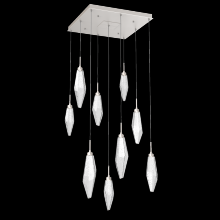 Hammerton CHB0050-09-BS-CC-C01-L1 - Rock Crystal Square 9pc Multi-Pendant