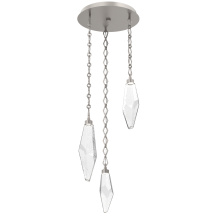 Hammerton CNB0050-03-BS-CC-CH1-L1 - Rock Crystal Round Chain 3pc Multi-Pendant
