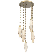 Hammerton CNB0050-05-GB-CA-CH3-L3 - Rock Crystal Round Chain 5pc Multi-Pendant