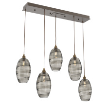 Hammerton PLB0035-05-FB-OS-C01-E2 - Ellisse Linear 5pc Multi-Pendant