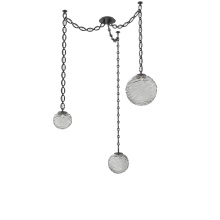 Hammerton SNB0092-03-MB-S-CH2-L3 - Gaia Round Chain 3pc Swag Multi-Pendant