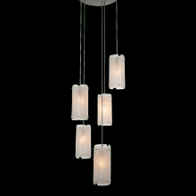 Hammerton CHB0044-03-FB-FG-C01-E2 - Textured Glass Round 3pc Multi-Pendant
