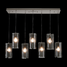 Hammerton PLB0044-04-BS-SG-C01-E2 - Textured Glass Linear Multi-Pendant