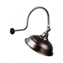 Hi-Lite MFG Co. H-QSN15117-SA-145/QSNHL-C-145/QSNSK-145 - 17" Gooseneck Light Warehouse Shade, QSNHL-C Arm, Swivel Knuckle & Wire Guard Accessories