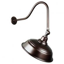 Hi-Lite MFG Co. H-QSN15117-SA-145/QSNHL-H-145/QSNSK-145 - 17" Gooseneck Light Warehouse Shade, QSNHL-H Arm, Swivel Knuckle & Wire Guard Accessories