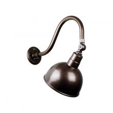 Hi-Lite MFG Co. H-QSN16110-SA-145/QSNB-42-145/QSNSK-145 - 10" Gooseneck Light Deep Bowl Shade, QSNB-42 Arm, Swivel Knuckle & Wire Guard Accessories