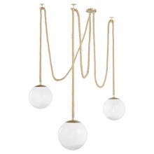 Cyan Designs 11762 - Rockport 3 Light Pendant | Aged Brass | Natural Sisal