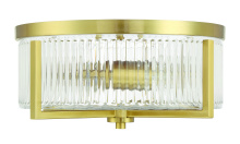Craftmade 60183-SB - Whitley 3 Light Flushmount in Satin Brass
