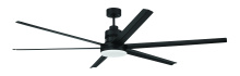 Craftmade MND72FB6 - Mondo 72" 6-Blade Indoor/Outdoor (Damp) Ceiling Fan in Flat Black w/ Flat Black Blades