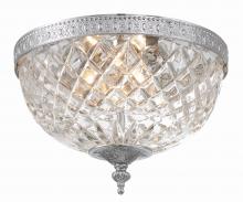Crystorama 117-12-CH - Radley 12'' Polished Chrome Faceted Cut Glass Bowl Flush Mount