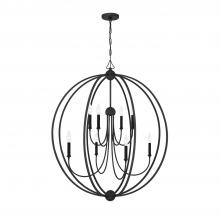 Crystorama 2246-BF_NOSHADE - Libby Langdon Sylvan 40'' Black Forged Chandelier