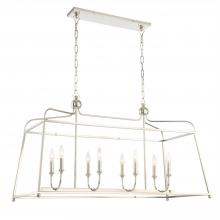 Crystorama 2249-PN_NOSHADE - Libby Langdon Sylvan 42'' Polished Nickel Linear Chandelier