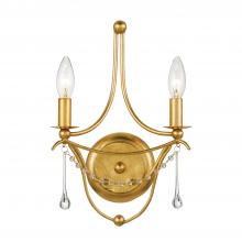 Crystorama 422-GA - Metro 10'' Antique Gold Sconce