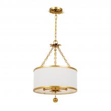Crystorama 513-GA - Broche 14'' Antique Gold Chandelier