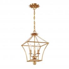 Crystorama 514-GA - Broche 11'' Antique Gold Chandelier