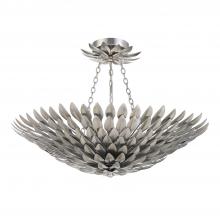Crystorama 517-SA_CEILING - Broche 24.5'' Antique Silver Semi Flush Mount