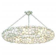 Crystorama 528P-SA_CEILING - Palla 32'' Antique Silver Semi Flush Mount