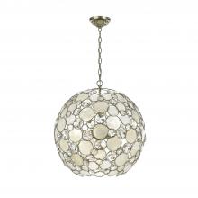 Crystorama 529-SA - Palla 22'' Antique Silver Chandelier