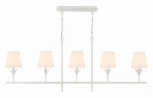Crystorama 537-MT - Broche 53.5'' Matte White Linear Chandelier